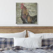 Rooster Grunge Canvas Afdruk (Insitu (Slaapkamer))