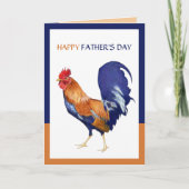 Rooster Happy Vaderdag Card Kaart (Voorkant)