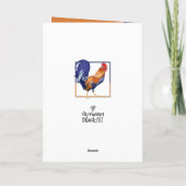Rooster - Hartelijk dank Bedankkaart (Achterkant)