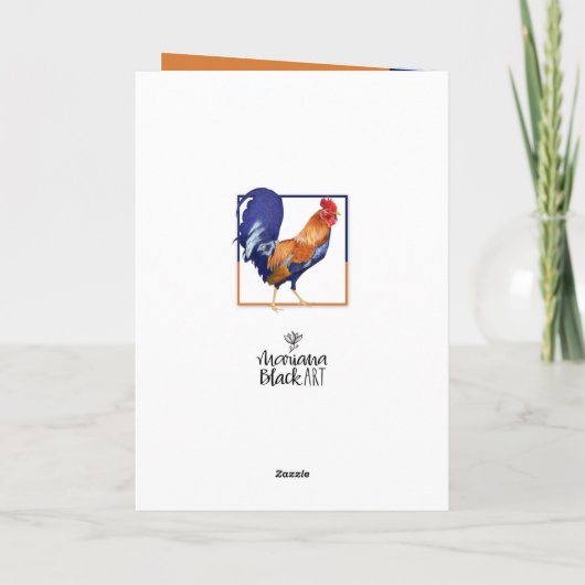 Rooster - Hartelijk dank Bedankkaart (Achterkant)