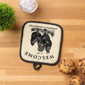  Rooster & Hen Boerderij Home Welkom Pannenlap (Top down)