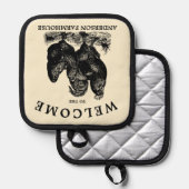  Rooster & Hen Boerderij Home Welkom Pannenlap (Voorkant / Achterkant)