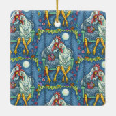 ROOSTER HEN CANOODLES, KUTE KIEZEN ZEETHEARTS KERAMISCH ORNAMENT (Achterkant)