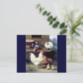 Rooster Hen Chicken Doves Briefkaart (Staand voorkant)