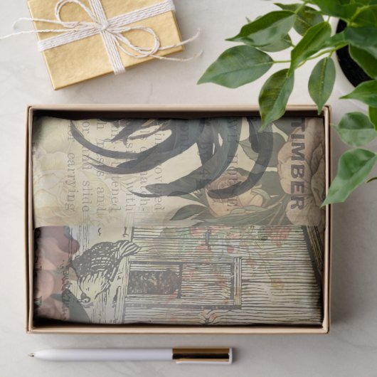  Rooster Hen House Advert ontkoppeling Tissuepapier (Geschenk)