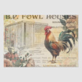  Rooster Hen House Advert ontkoppeling Tissuepapier (Voorkant)