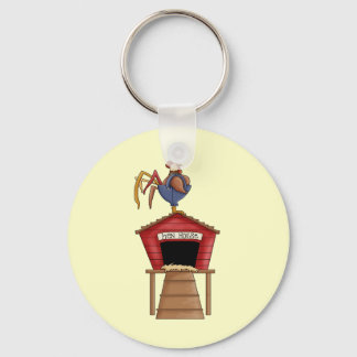 Rooster Hen House Sleutelhanger