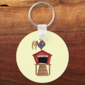 Rooster Hen House Sleutelhanger (Voorkant)