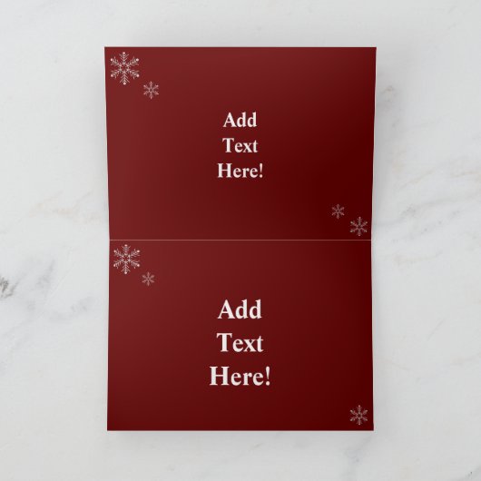 Rooster Hens Rustic Barn Kerstmis Cadeaus Kaart (Binnen)