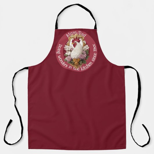 Rooster Heraldic Crest Apron Schort (Voorkant)