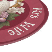 Rooster Heraldic Crest, maroon, Snijplank (Hoek)