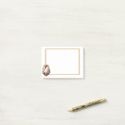 Rooster Heraldic Crest Post-it® Notes (Op bureau)