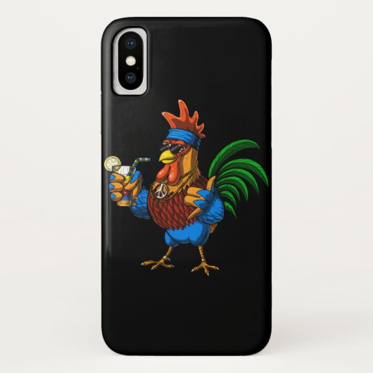 Rooster Hippie Case-Mate iPhone Case (Achterkant)