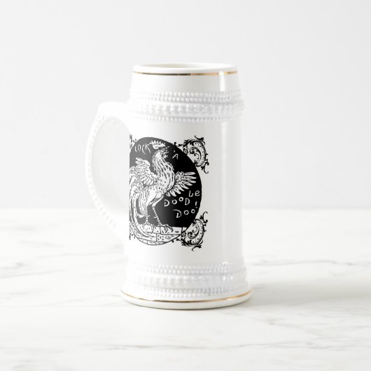 Rooster Home Decor, Kleding en Geschenken Bierpul (Voorkant links)