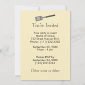 Rooster houden kalm en rooster op barbecue spatula kaart (Achterkant)