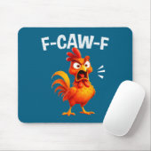 Rooster Humor Saying Funny F-caw-f Chicken Quote M Muismat (Met muis)