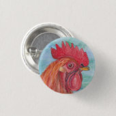 Rooster I Ronde Button 3,2 Cm (Voorkant /achterkant)