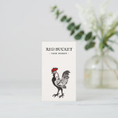  Rooster Illustratie Rustic Visitekaartje (Staand voorkant)