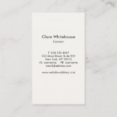  Rooster Illustratie Rustic Visitekaartje (Achterkant)