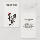  Rooster Illustratie Rustic Visitekaartje (Voorkant / Achterkant)