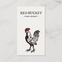 Rooster Illustratie Rustic Visitekaartje
