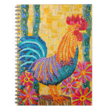 Rooster in de bloemen