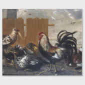 Rooster in de Chicken Yard Cadeaupapier (Vlak)