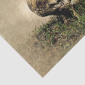  rooster in de gras tissuepapier (Detail)