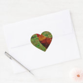 Rooster in de Yard Hart Sticker (Envelop)
