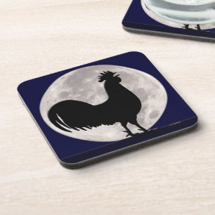 Rooster in het Moonlight Bier Onderzetter