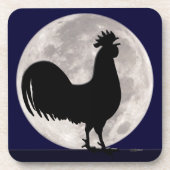 Rooster in het Moonlight Bier Onderzetter (Voorkant)