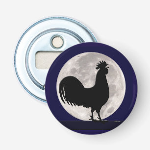 Rooster in het Moonlight Button Flesopener