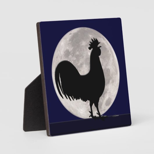 Rooster in het Moonlight Fotoplaat (Voorkant)