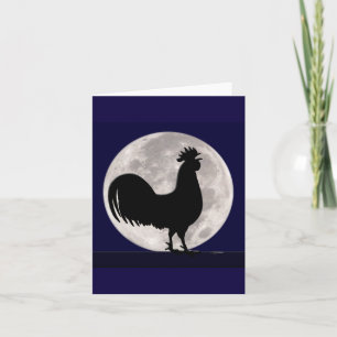 Rooster in het Moonlight Kaart