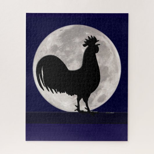Rooster in het Moonlight Legpuzzel (Verticaal)