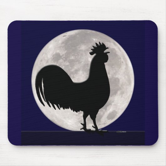Rooster in het Moonlight Muismat (Voorkant)
