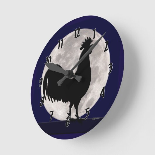 Rooster in het Moonlight Ronde Klok (Hoek)