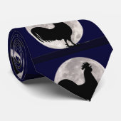 Rooster in het Moonlight Stropdas (Opgerold)