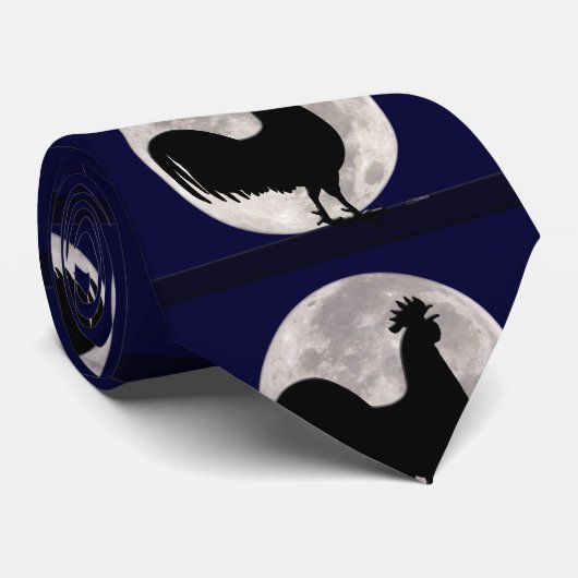 Rooster in het Moonlight Stropdas (Opgerold)