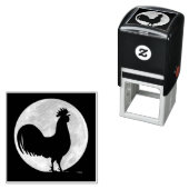 Rooster in het Moonlight Zelfinktende Stempel (In situ)