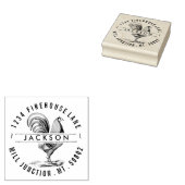 Rooster in het Stempel van het Adres van de Terugk (Gestempeld)