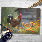 Rooster in Land 1 Decoupage Papier