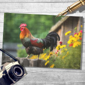 Rooster in Land 3 Decoupage Papier
