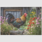 Rooster in Land 4 Decoupage Papier (Voorkant)