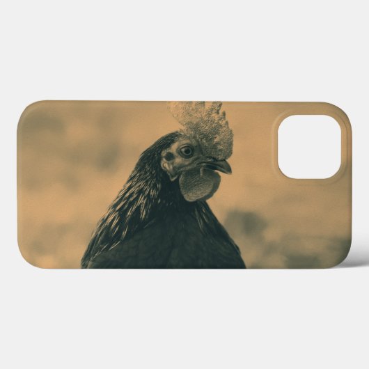 Rooster in Sepia Case-Mate iPhone Case (Achterkant (horizontaal))