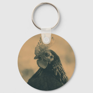Rooster in Sepia Sleutelhanger
