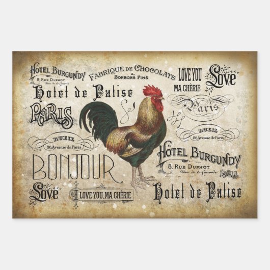  Rooster Inpakpapier Vel (Voorkant 2)