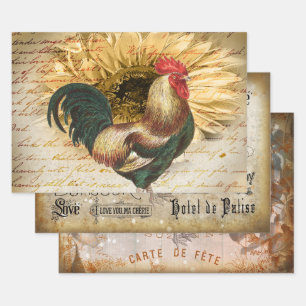  Rooster Inpakpapier Vel
