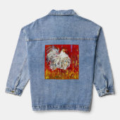 Rooster Jeans Jacket, iets om over te kraaien! Denim Jacket (Achterkant)