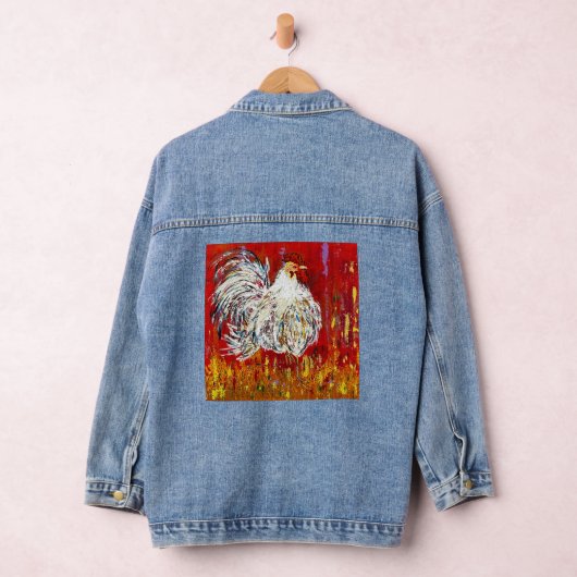 Rooster Jeans Jacket, iets om over te kraaien! Denim Jacket (Hangar)